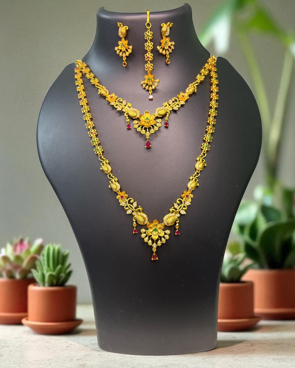 Antique Peacock Floral Combo Set