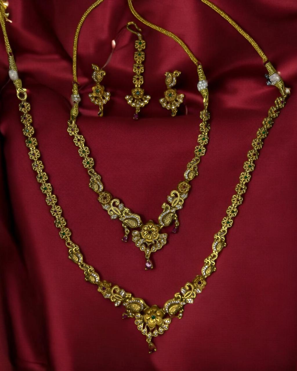 Antique Peacock Floral Combo Set