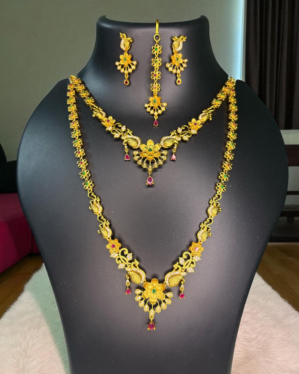 Antique Peacock Floral Combo Set
