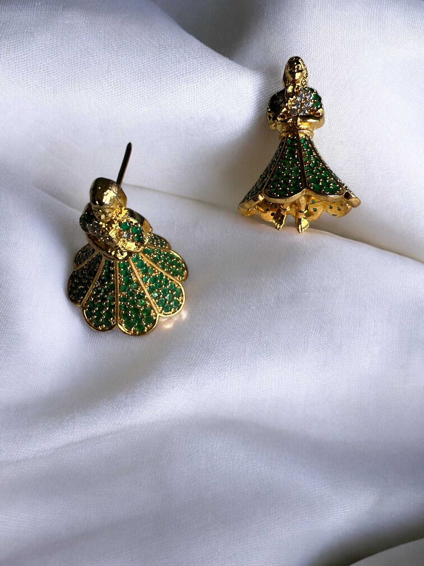 Green Dancer Stud Earrings