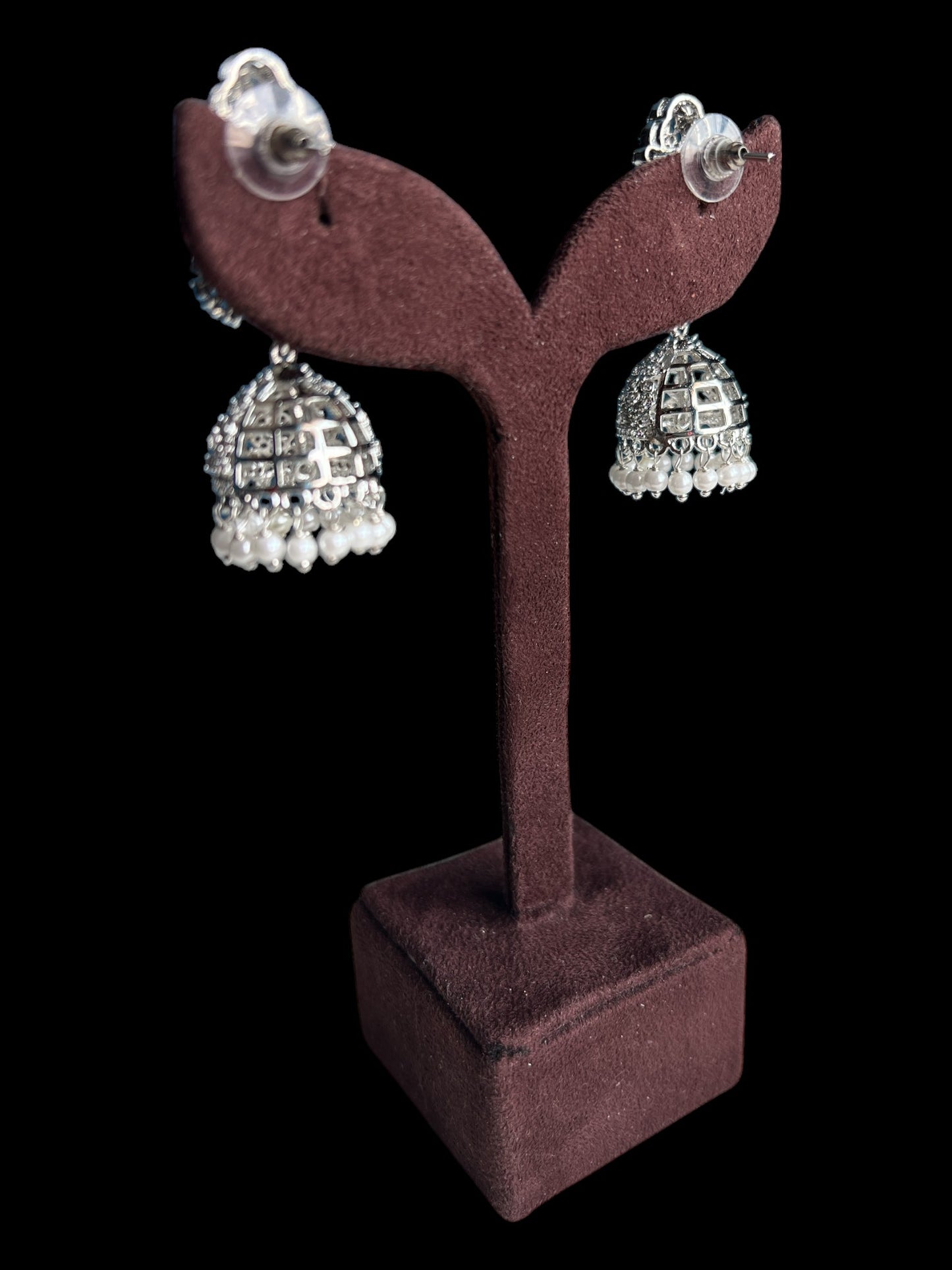 Elegant Aqua Green Jhumki Earrings