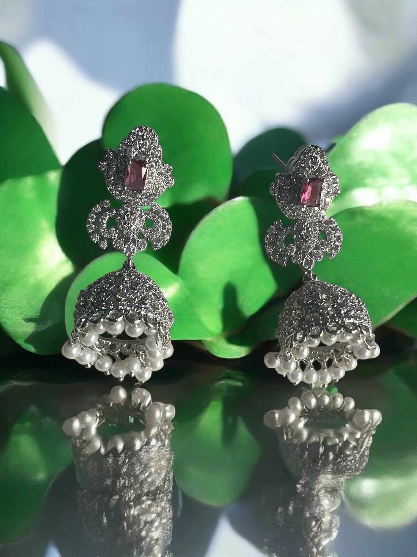 Elegant Rose Gold Jhumki Earrings