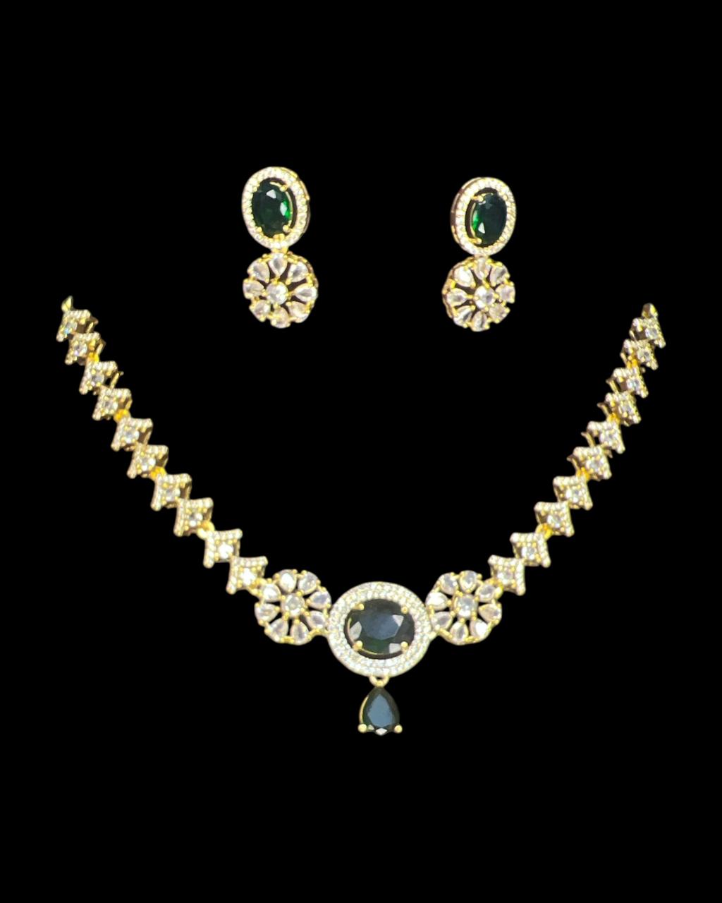 Emerald Bloom Bridal Set