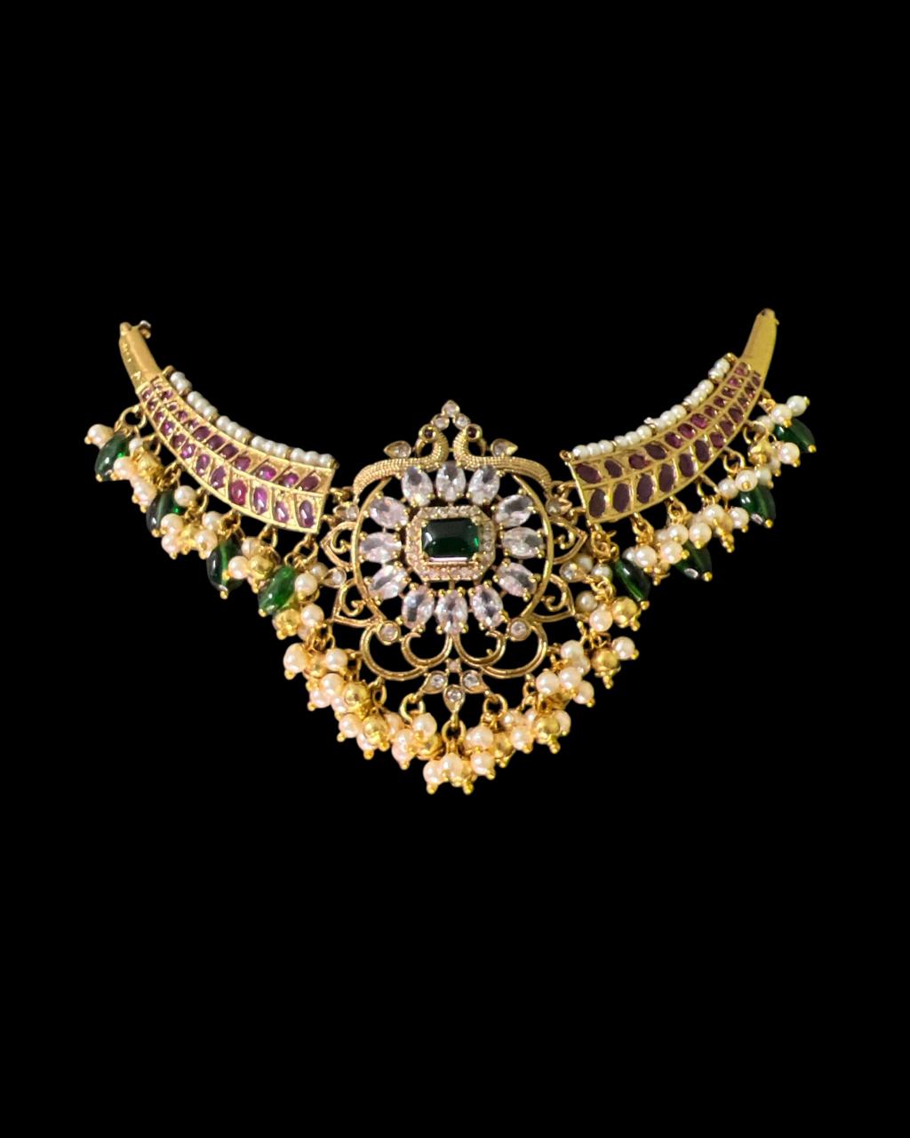 Emerald Pearl Choker Set