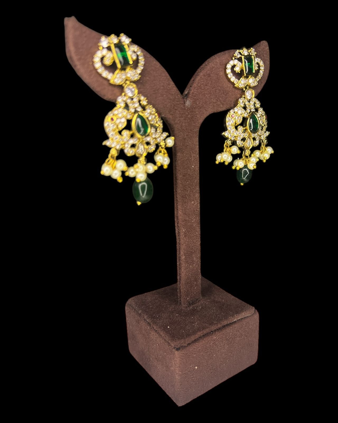 Emerald Royale Chandbali Earrings