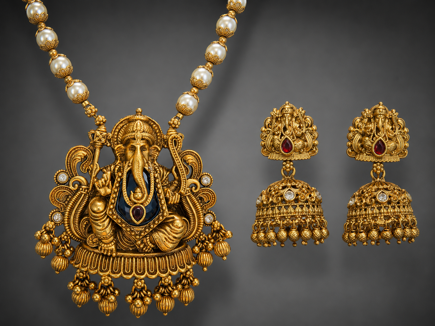 Royal Ganesha Pendant Set