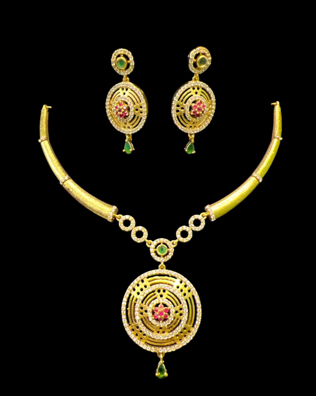 Golden Mandala Pendant Set