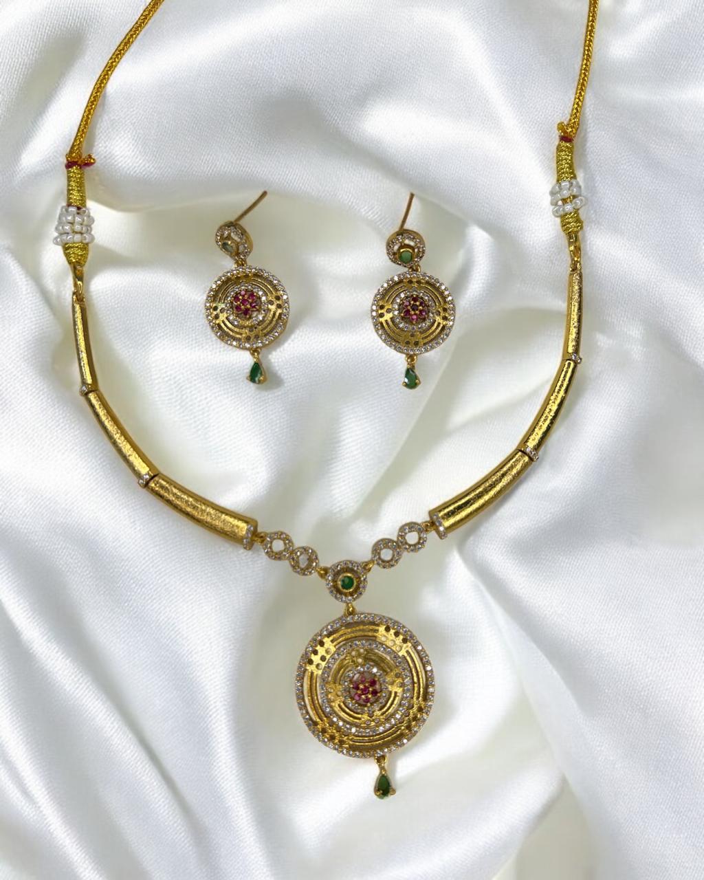 Golden Mandala Pendant Set