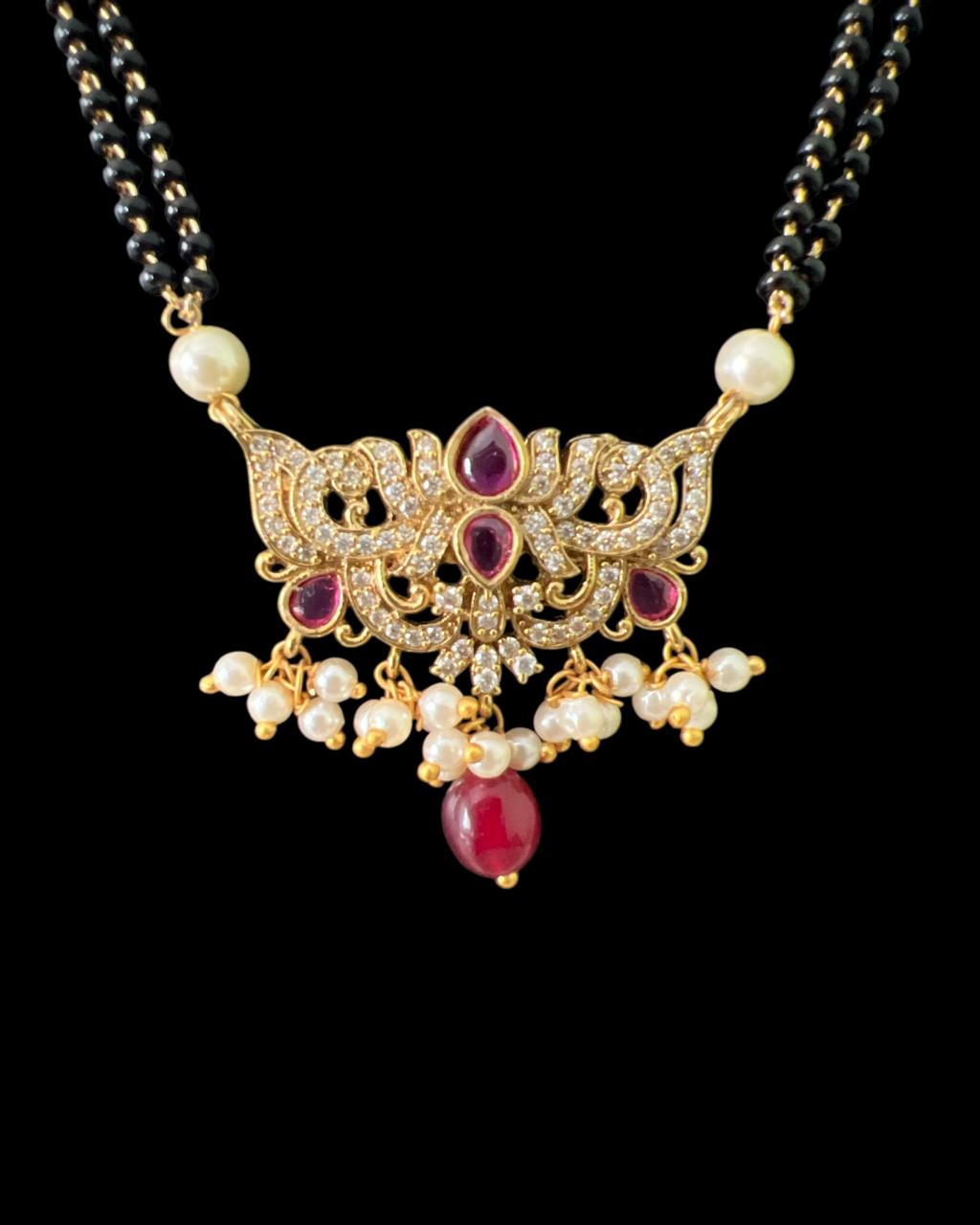 Ruby Lotus Mangalsutra Set