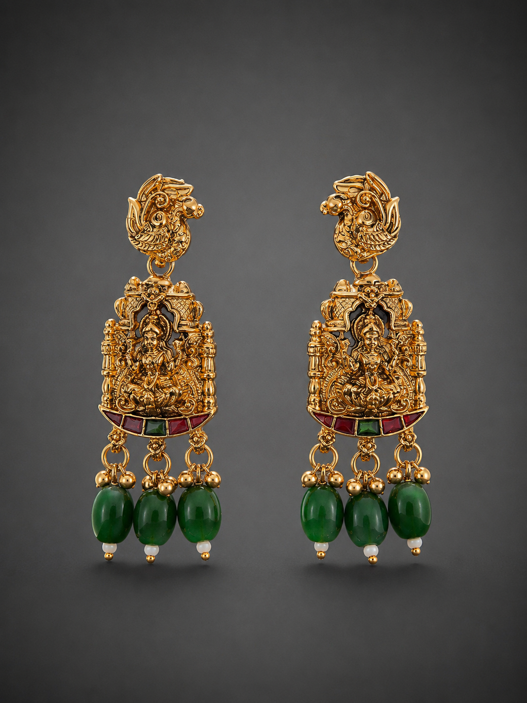 Lakshmi Temple Pendant Haram Set
