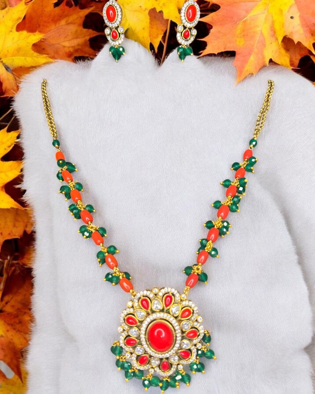 Navaratna Bloom Temple Jewlery Set