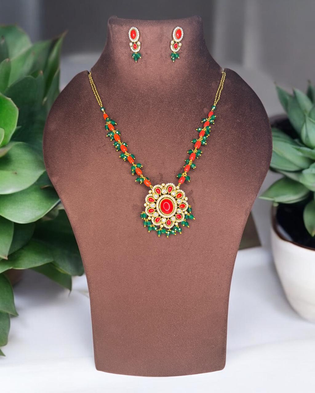 Navaratna Bloom Temple Jewlery Set