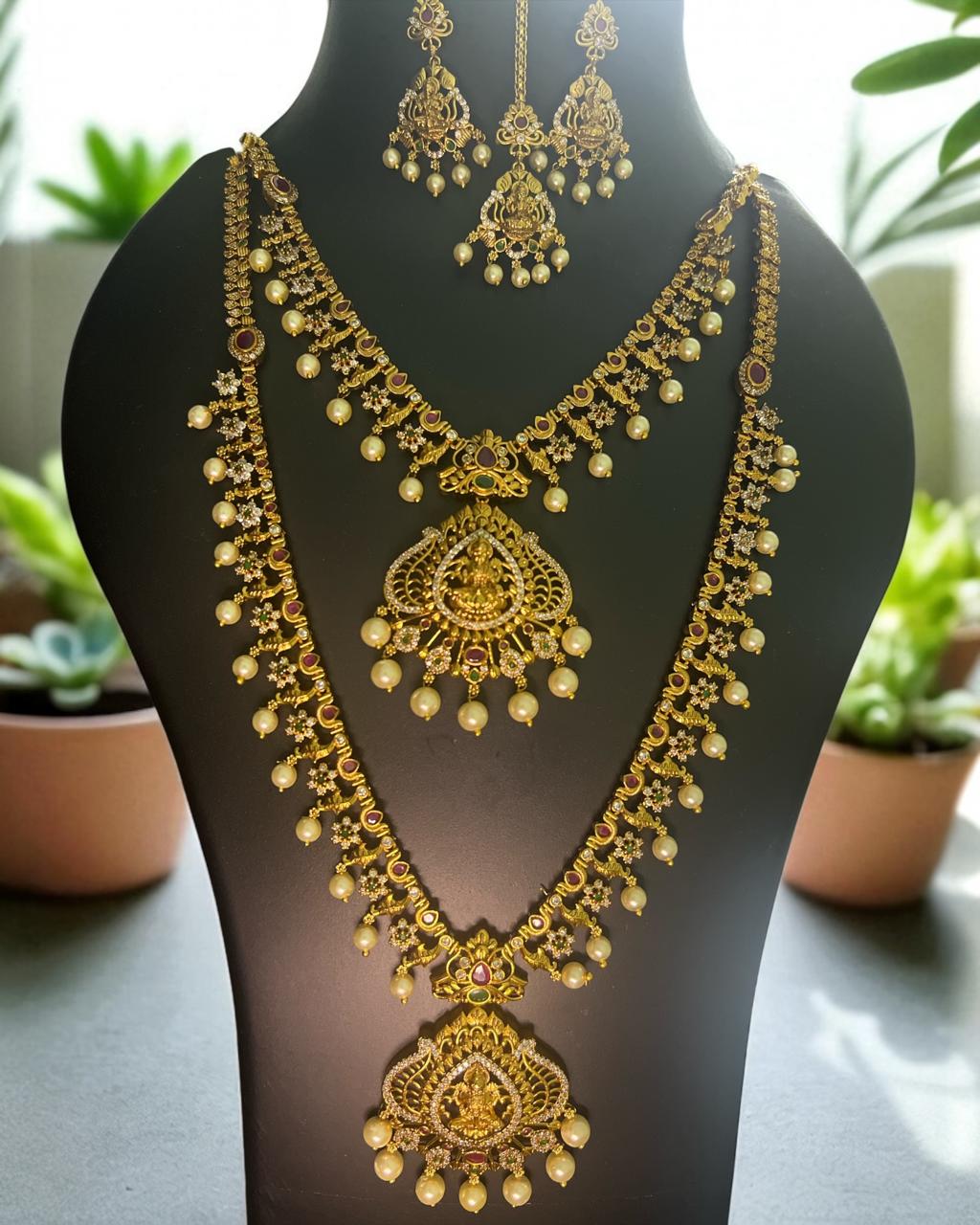 Pearl Lakshmi Temple Combo Set
