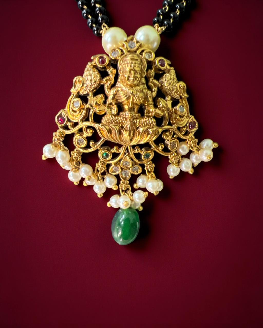 Peetambara Lakshmi Jhumka Mangalsutra