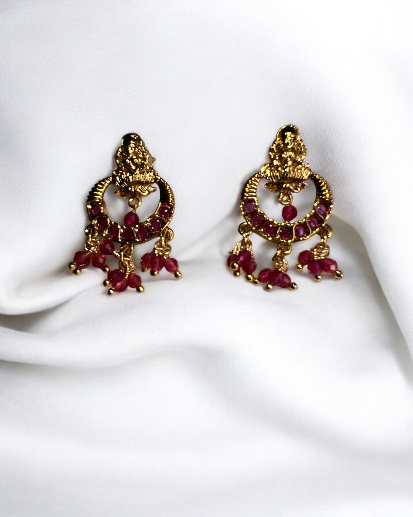 Pink hoop earrings