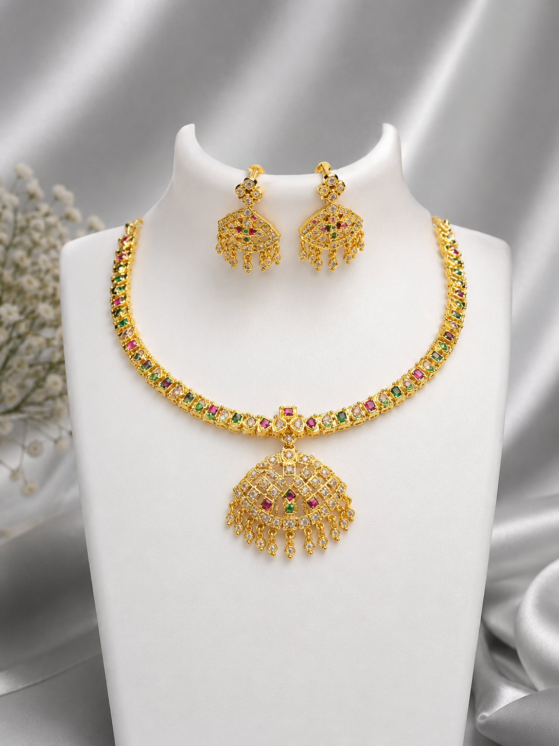 Sri Lakshmi Chandrika Necklace Set