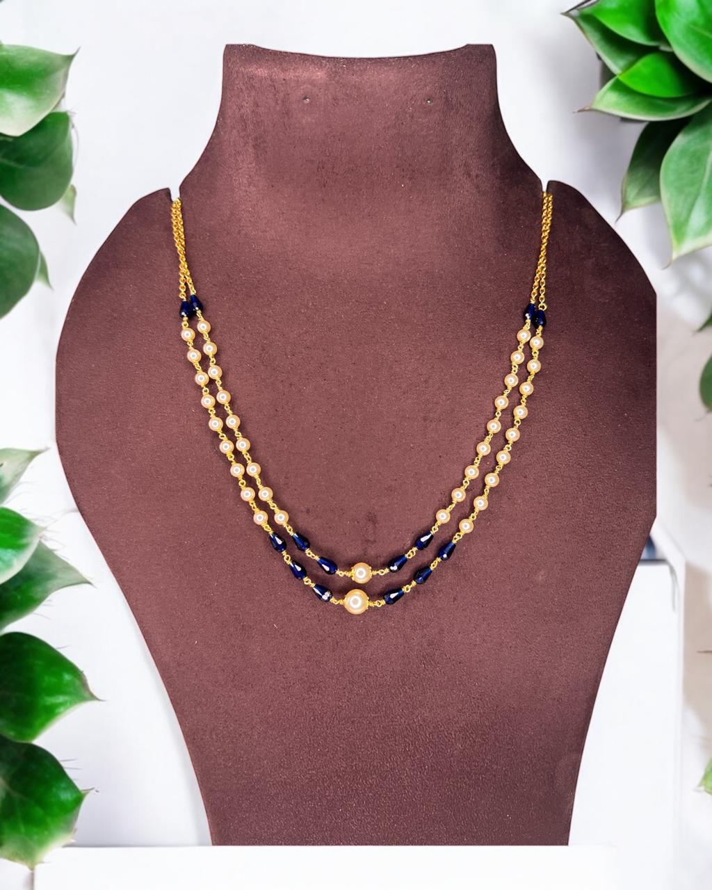 Tarini Blue Layered necklace