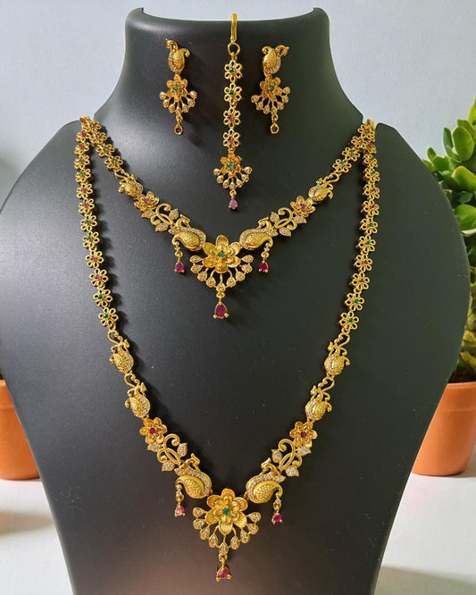 Antique Peacock Floral Combo Set