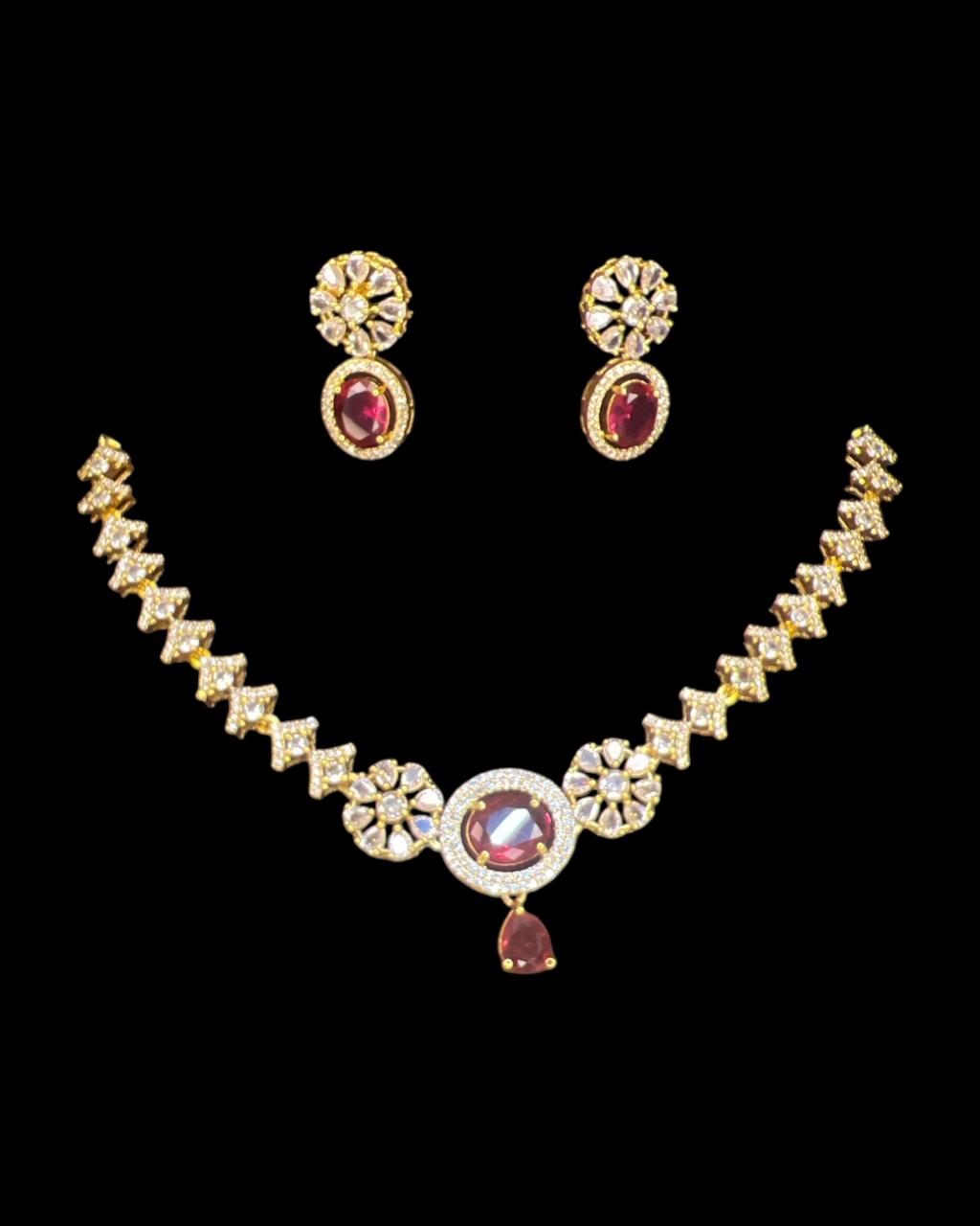 Crimson Bloom Bridal Set