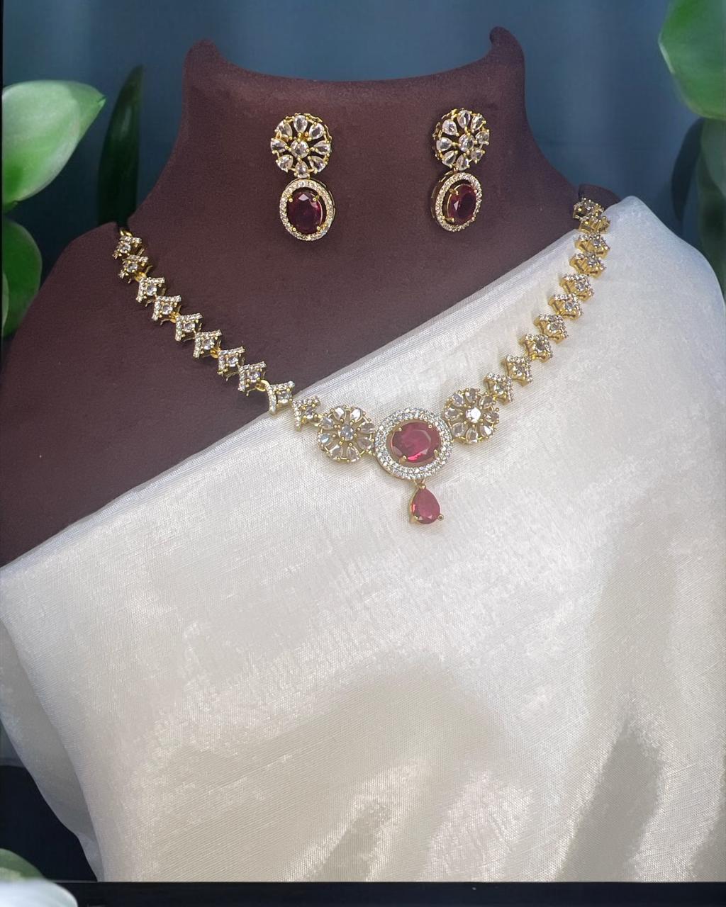 Crimson Bloom Bridal Set