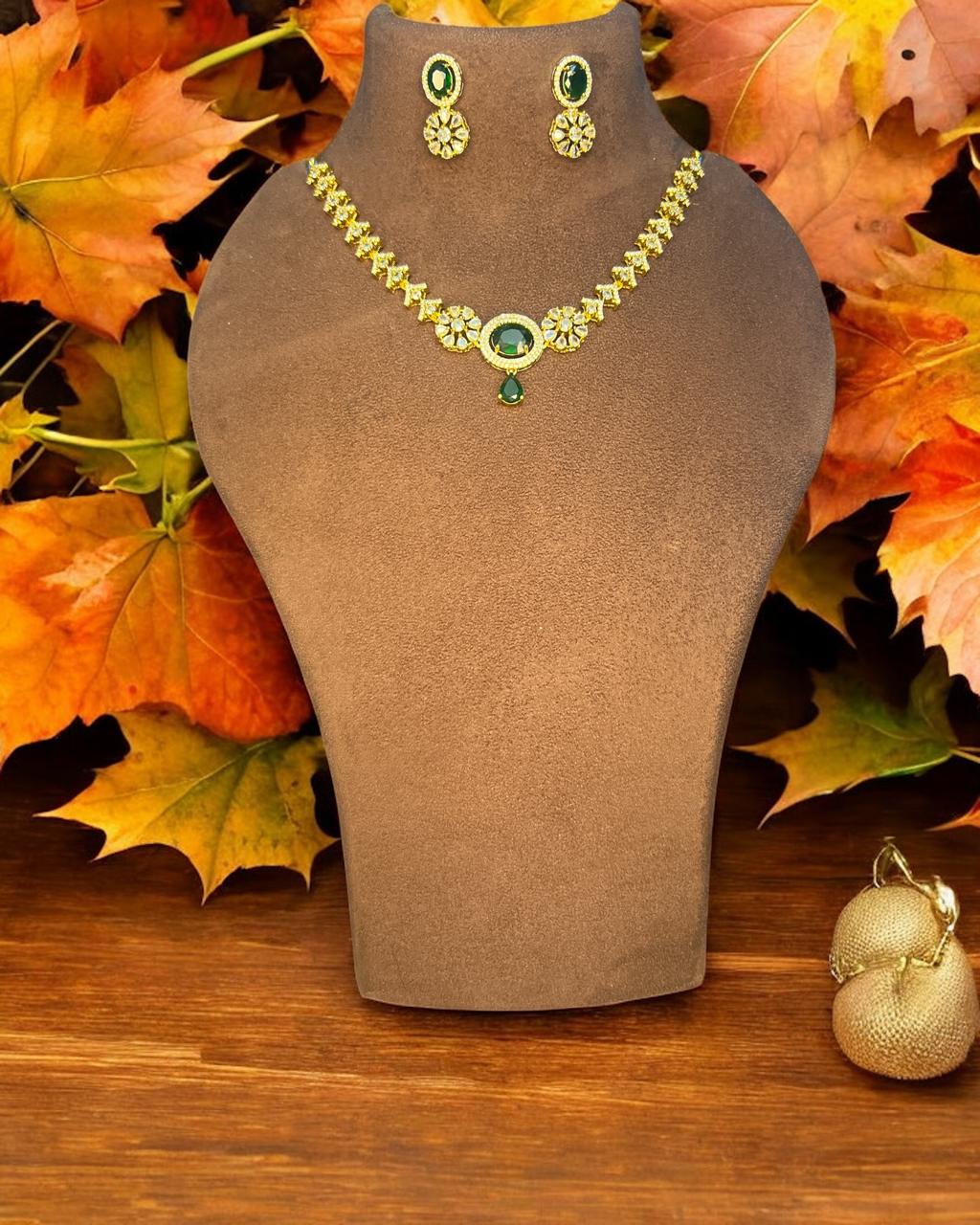 Emerald Bloom Bridal Set