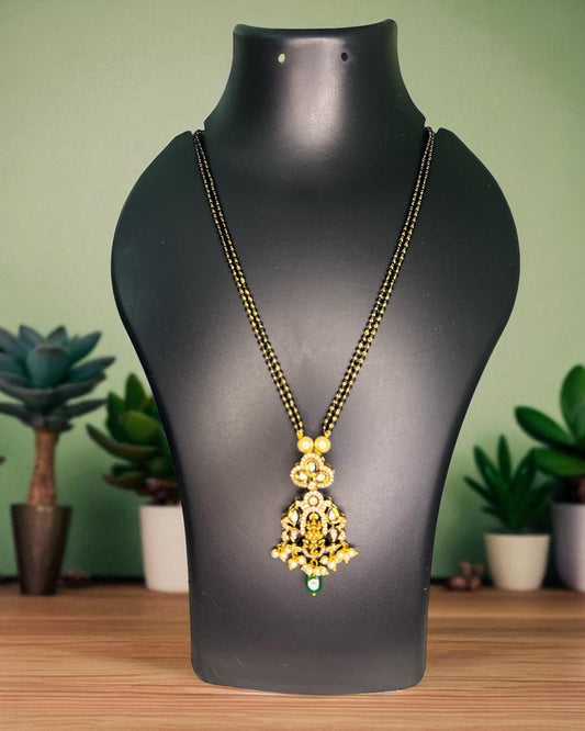 Emerald Kundan Lakshmi Mangalsutra