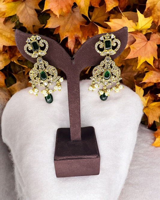 Emerald Royale Chandbali Earrings