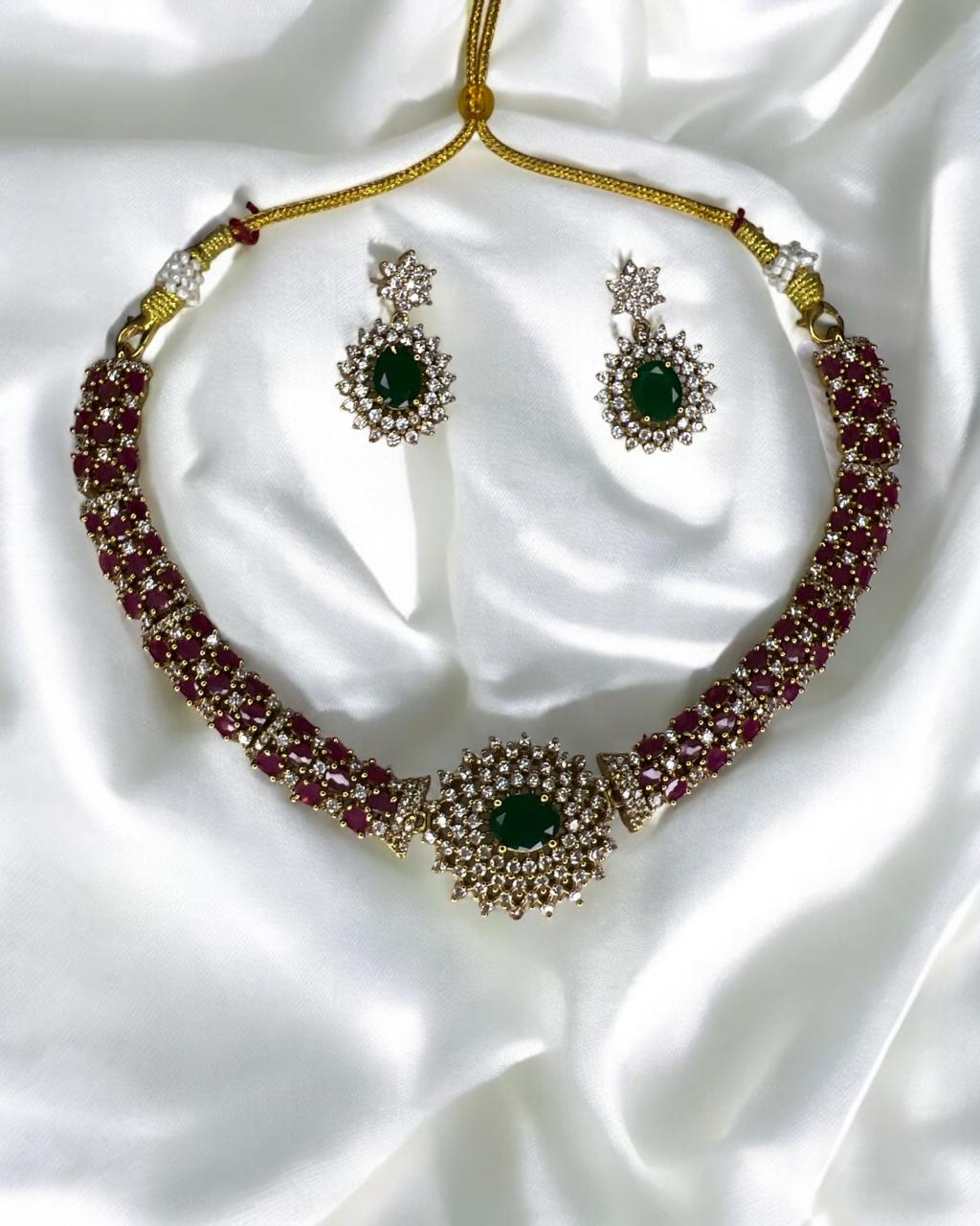 Emerald Ruby Sparkle Choker