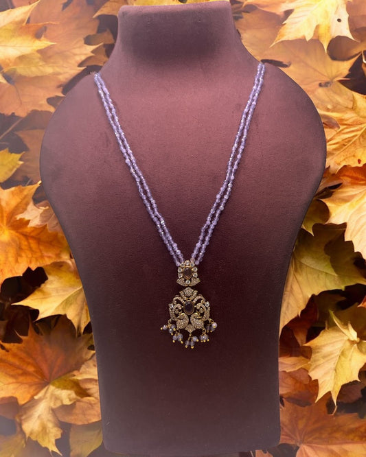 Meher Lilac Drop Pendant Set