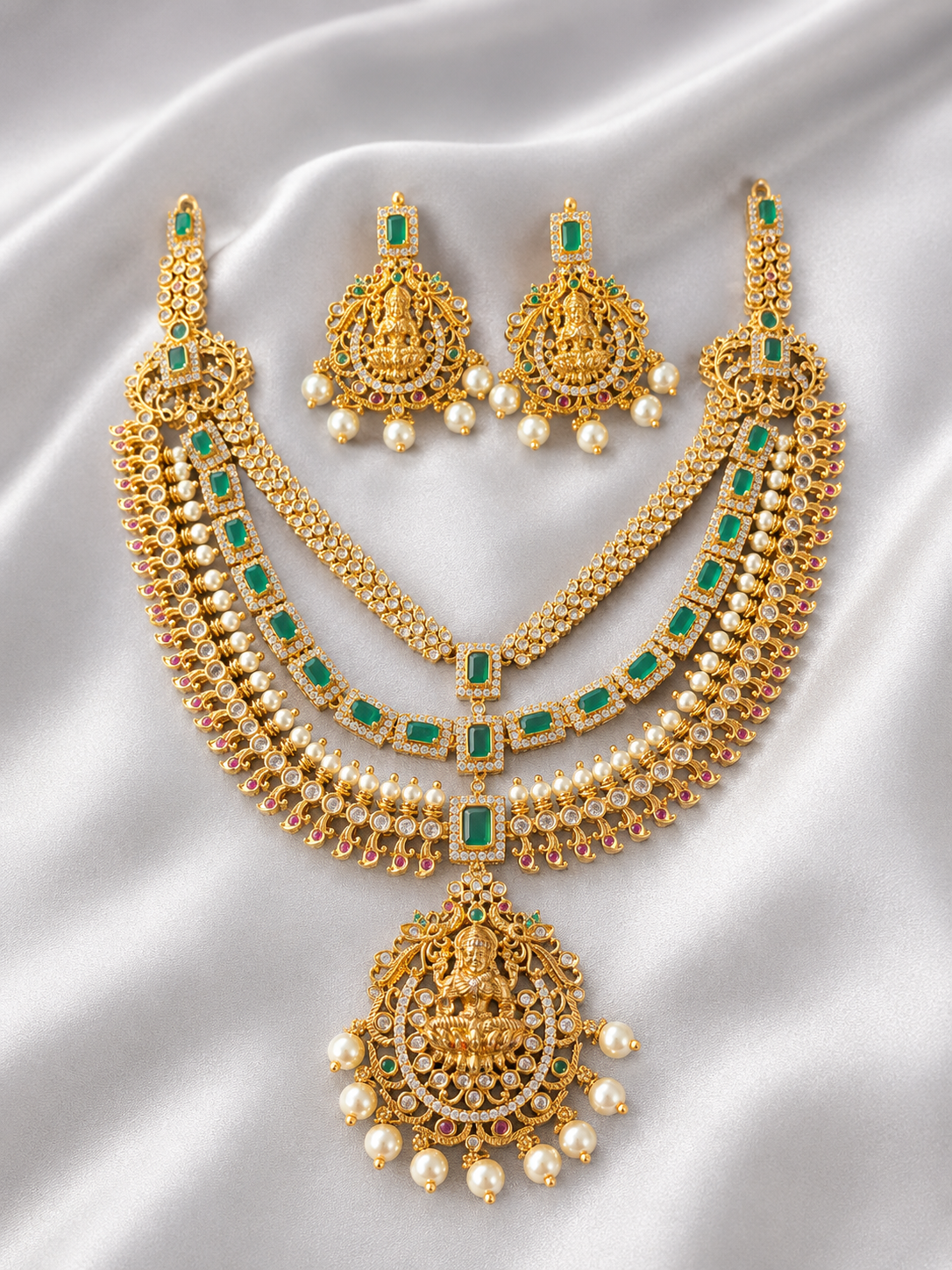 Lakshmi Emerald Set