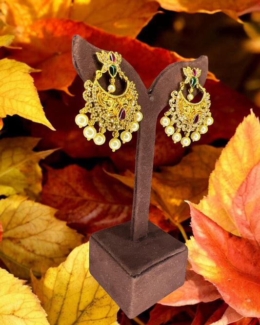 Regal Pearl Drop Chandbali